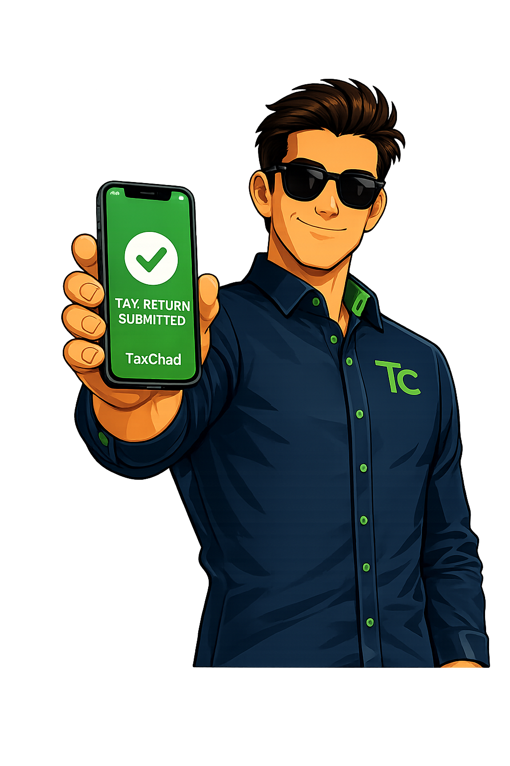 Chad, the TaxChad bookkeeping mascot